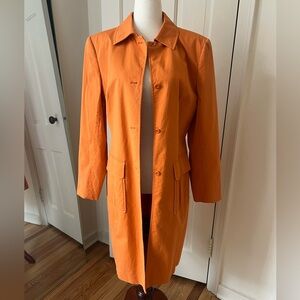 Lightweight Orange Trench Style Jacket